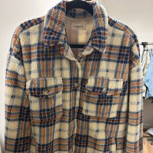 CJLA Plaid Sherpa Jacket